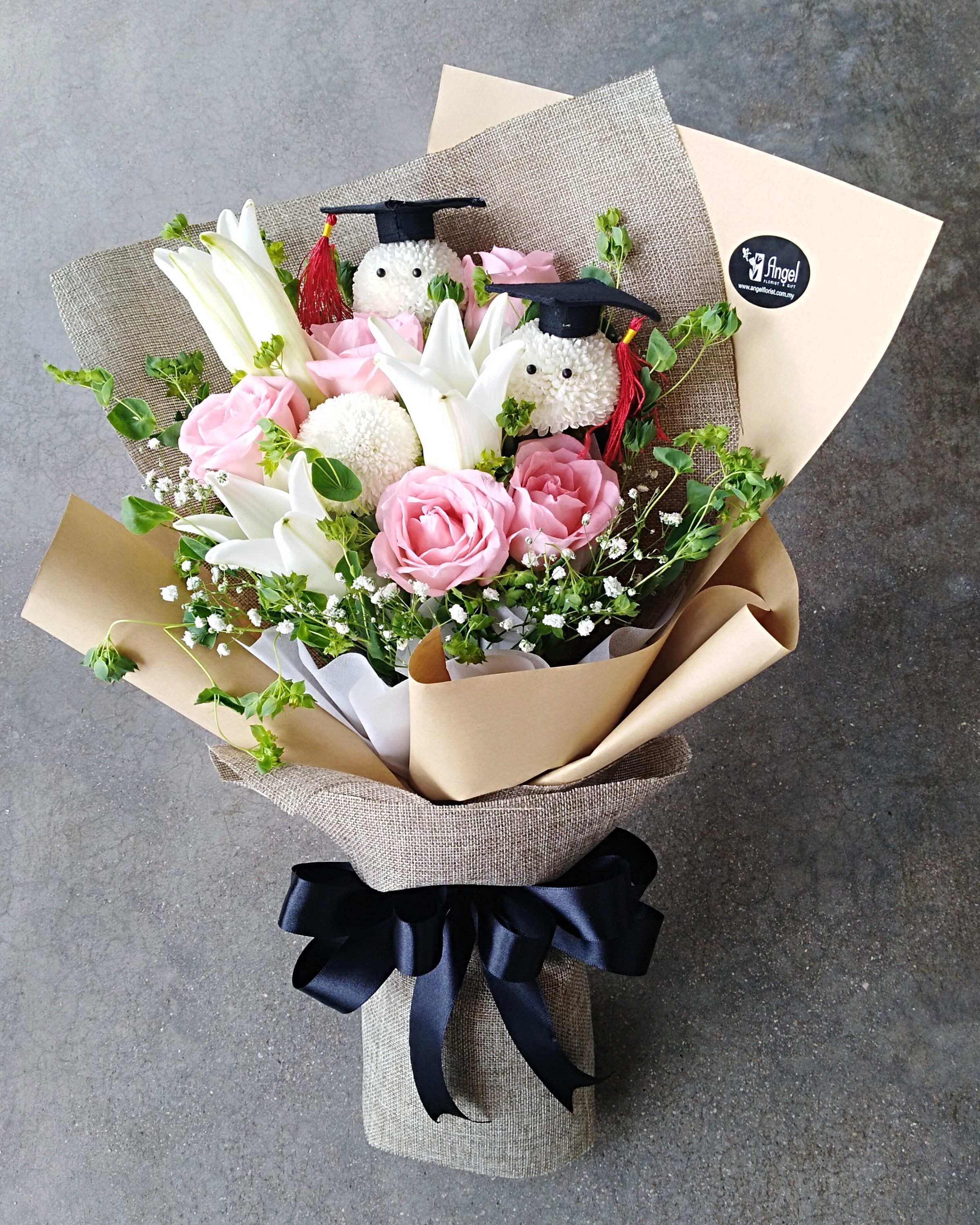 Lilies graduation bouquet